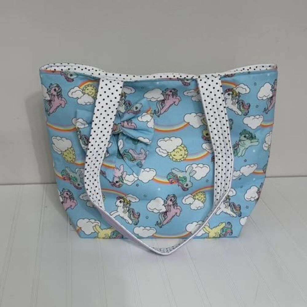 Handmade My Little Pony OG Tote Bag | Fully Lined Tote with Removable Bow Charm
